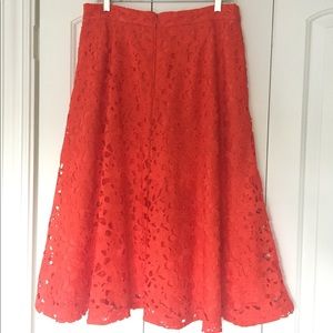 NWT, Banana Republic, Orange Lace,  Skirt, Size 10